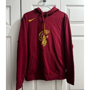 Mens Nike Cleveland cavaliers hoodie size med color burgundy